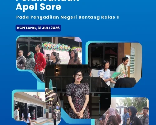 Pengadilan Negeri Bontang Kelas II melaksanakan kegiatan Apel Sore yang diikuti oleh seluruh aparatur Pengadilan Negeri Bontang.