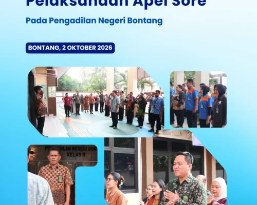 Pengadilan Negeri Bontang melaksanakan kegiatan Apel Sore yang bertempat di halaman kantor Pengadilan Negeri Bontang.